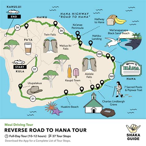 See The Road To Hana Highway Map Guide To Hana Maui With Maui Road ...