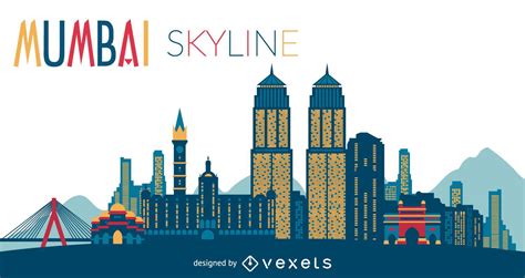 Mumbai Skyline Silhouette Vector Download