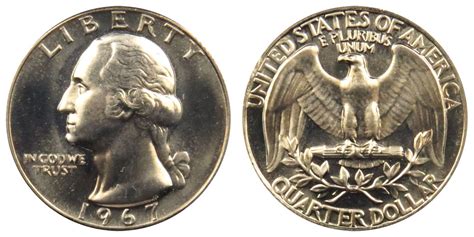 1967 Washington Quarters Clad Composition: Value and Prices