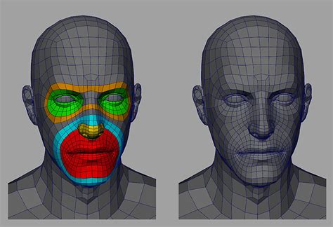 Low Poly Face Topology