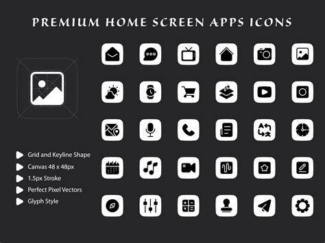 Home Screen Apps Icon Pack 2268220 Vector Art at Vecteezy