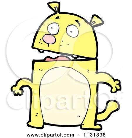 Cartoon Of A Yellow Dog - Royalty Free Vector Clipart by ...