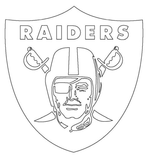 Oakland Raiders logo coloring page - Free coloring pages