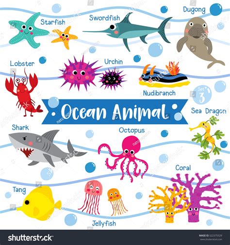 1,011 Sea Creatures With Name Images, Stock Photos & Vectors | Shutterstock