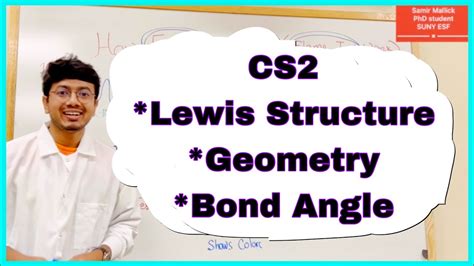 CS2 Lewis Structure, Geometry & Bond Angle!! #phd #chemistry #sunyesf ...