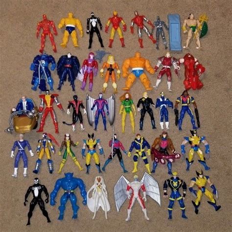 Iron Man 3 Action Figure: Toybiz 1990 S Marvel X Men Avengers Action Figure Lot 35 Figures