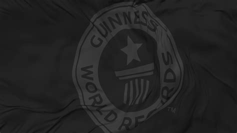 Guinness World Records Flag Seamless Looping Background, Looped Bump Texture Cloth Waving Slow ...