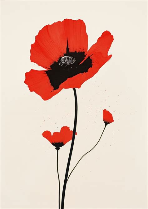 Poppy flower plant art. AI | Free Photo Illustration - rawpixel