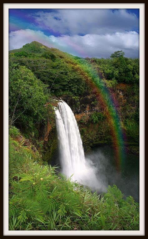 Waterfall in Kauai Hawaii With Rainbow #Kauai #カウアイ | Hawaii waterfalls, Kauai waterfalls ...