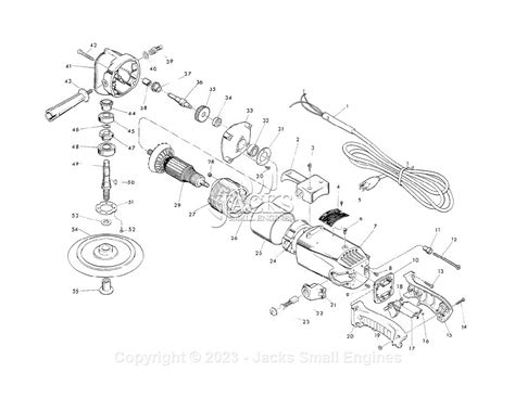 Milwaukee 5595 (Serial 660-1001) 9" Polisher Parts Parts Diagram for 9" POLISHER