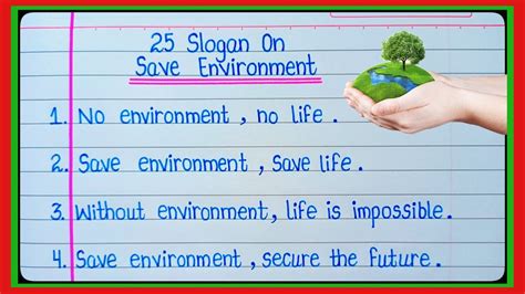 Save Environment Slogans In English