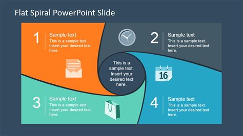 Flat Spiral Diagram Template for PowerPoint - SlideModel