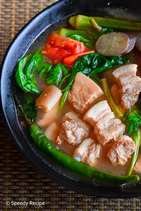 Sinigang na Baboy (Pork Sinigang Recipe) - speedyrecipe.com