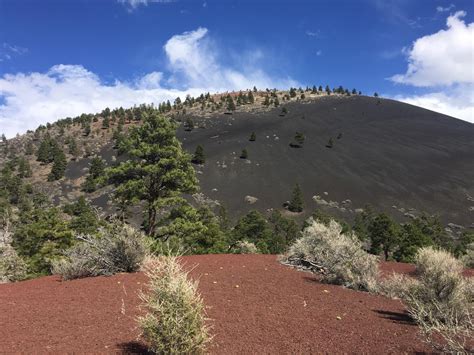 Sunset crater volcano in Arizona. Incredibly diverse soil composition ...