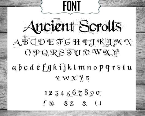 Ancient Scrolls Font OTF Ancient Old World Font Styles: - Etsy