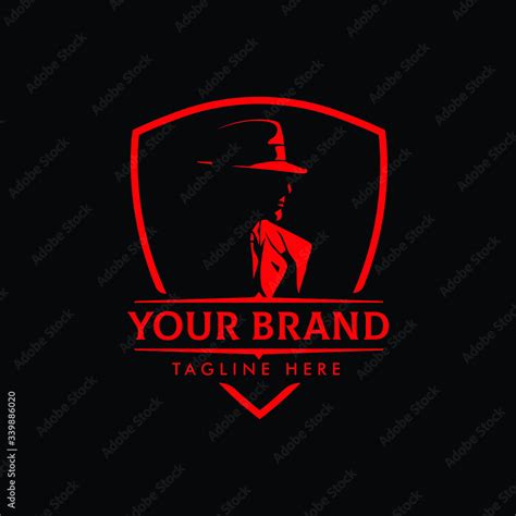 MAFIA LOGO emblems with character abstract silhouette men heads in hats ...