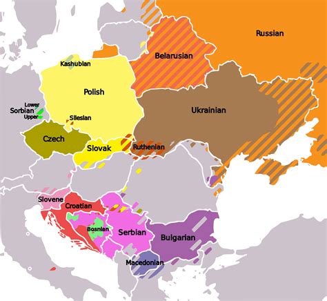 Slavic Languages/Славянски езици: Карта на славянските езици // Map of ...