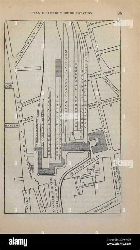 Map of london bridge 19th century hi-res stock photography and images ...