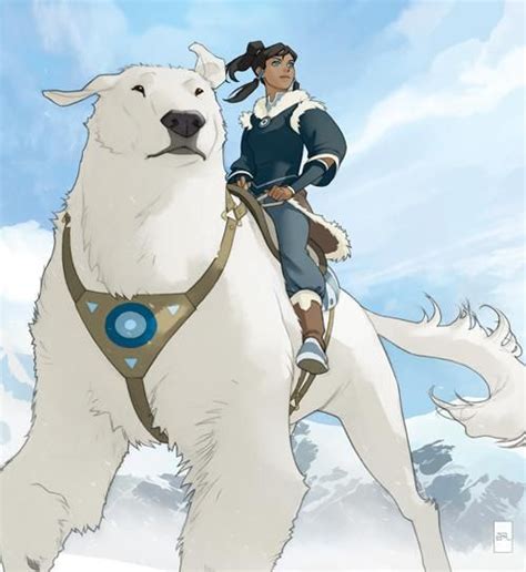 Avatar Korra and her Polar Bear Dog Naga | Legend of korra, Korra, Avatar aang