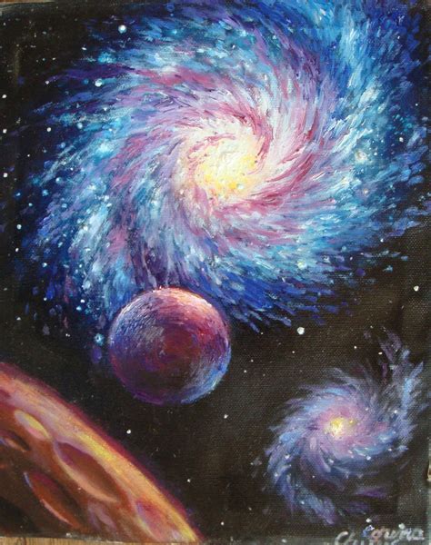 Galaxy, oil on canvas painting by CORinAZONe on DeviantArt