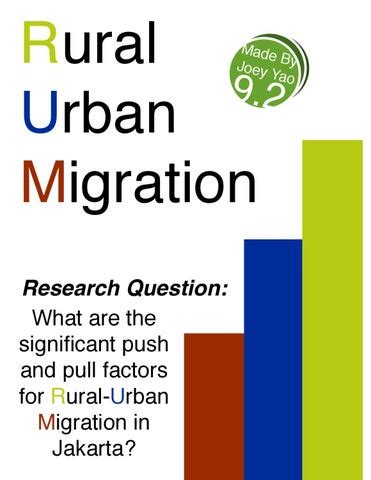 Rural Urban Migration in jakarta by Joey Yao - Issuu