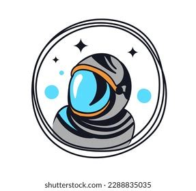 Space Logo Concept Astronaut Protective Suit Stock Vector (Royalty Free ...