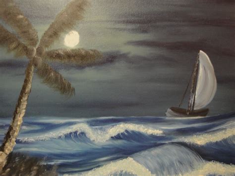 My talent - Beach Moonlight - Oil 16x20 | Art, Painting, Artist