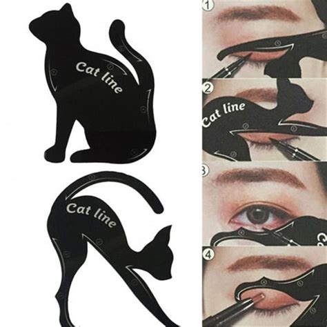 Cat Line Eyeliner Stencils #FaceMasksForWrinkles in 2020 | Cat eye ...