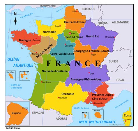 France Map-Carte De France- Free To Download - Infoandopinion