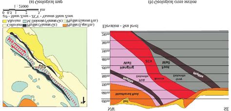 azante Shear Zone Geology-(a) Geological Map and (b) Geological Cross... | Download Scientific ...