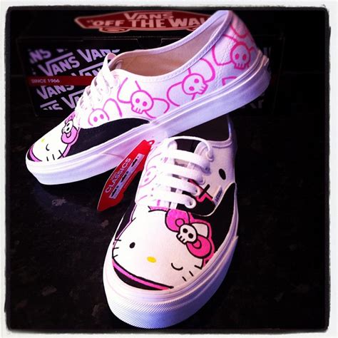 Hello Kitty Vans Black by VeryBadThing on DeviantArt