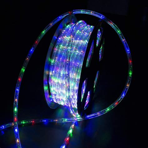 Ainfox 110V 100 Ft. 2 Wire Led Rope Lights Strip Christmas Lights ...