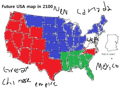 Future Map of USA in 2100, August 25! 100% REAL!!! by GreatChineseEmpire on DeviantArt