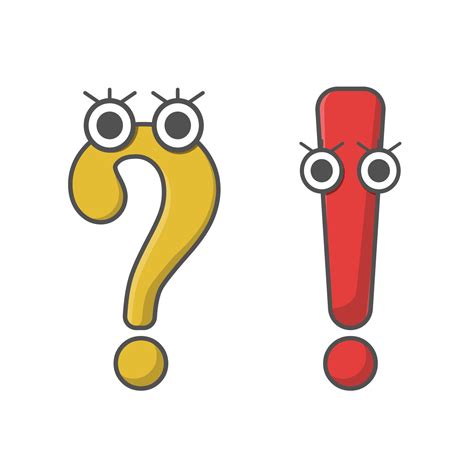 Question mark, exclamation mark, icon clip art. 14160687 Vector Art at Vecteezy