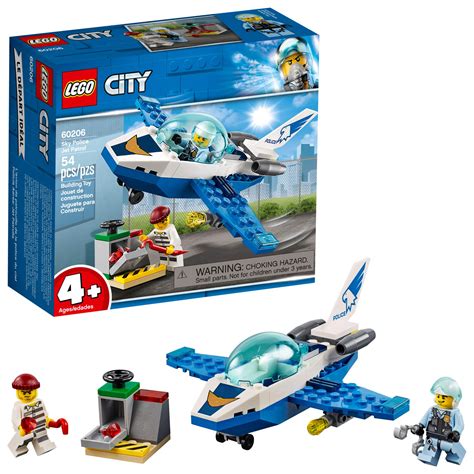 LEGO City Sky Police Jet Patrol 60206 Building Kit (54 Pieces ...