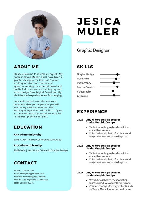 Graphic Designer Resume Template - Photos