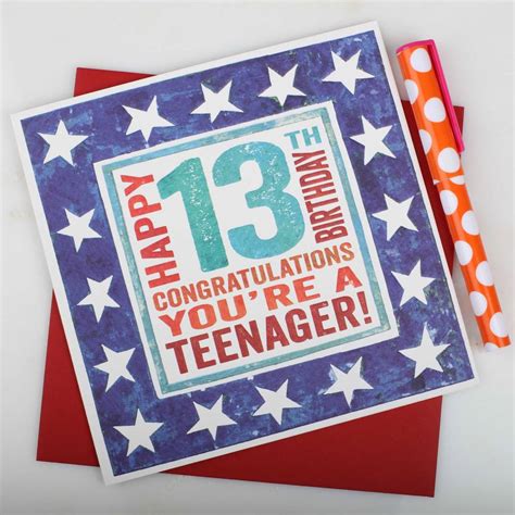 Happy 13th Birthday Free Printable