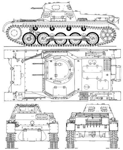 a drawing of a tank with four wheels and two tanks on the front, one is in