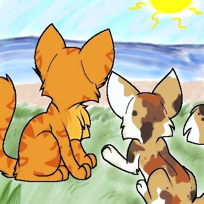 Firestar and Spottedleaf - Firestar and Sandstorm Fan Art (17846685) - Fanpop