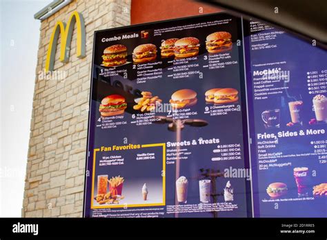 Mcdonalds drive thru menu hi-res stock photography and images - Alamy