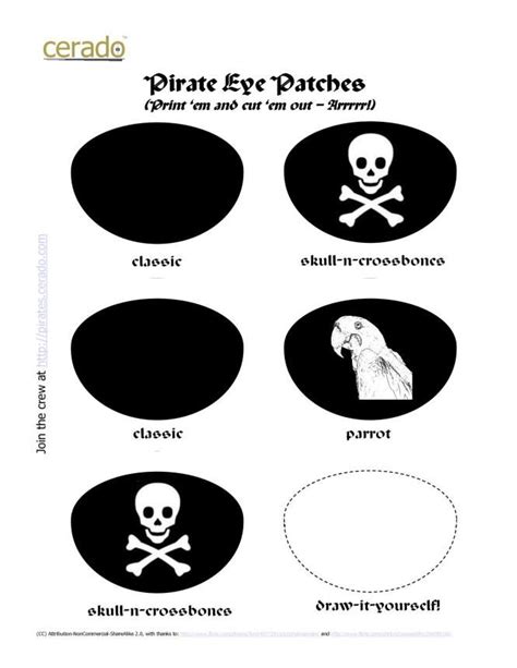 Pirate Eye Patch Template