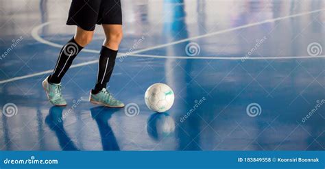 Futsal Player Control the Ball for Shoot To Goal Stock Photo - Image of ...