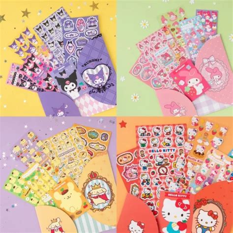 MY MELODY KUROMI Hello Kitty Cinnamoroll Pompompurin Stickers Diary Decals Set £3.32 - PicClick UK