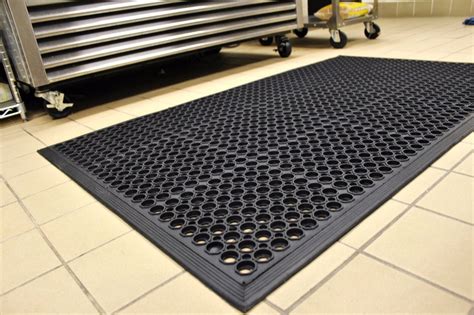 Black Anti-Fatigue Floor Mat Indoor Commercial Industrial Heavy Duty Rubber Floor Mats 36" 60 ...