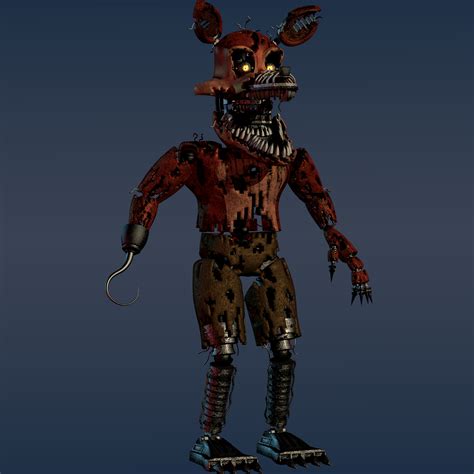 Nightmare Foxy V1 Finished - [FNaF 4 Blender] by ChuizaProductions on ...