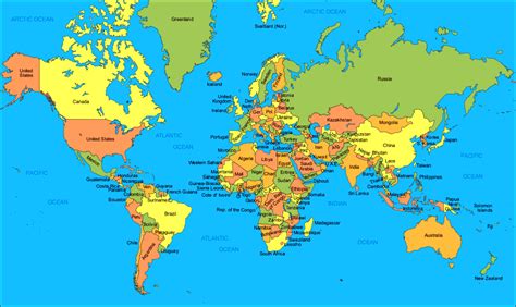 Mapa-Múndi (mapa do mundo) - Continentes e Países | Roteiros e Dicas de Viagem | Mapa mundi ...