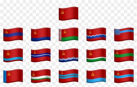 Historicalflags Of The Ussr And Its Republics In The - Soviet Union Flag Emoji, HD Png Download ...