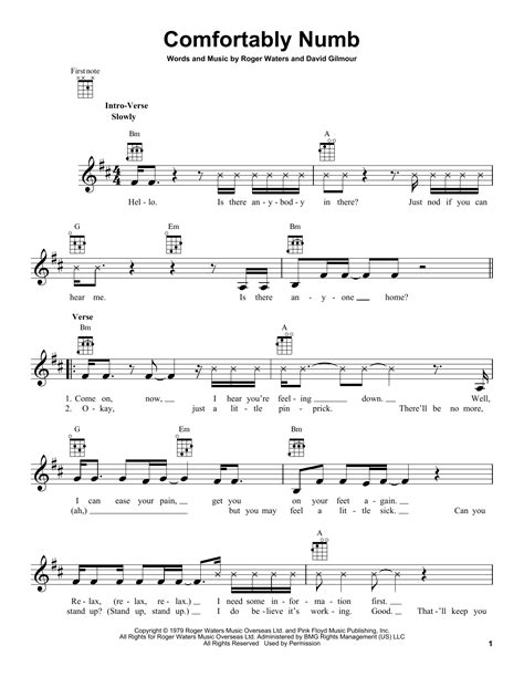 Comfortably Numb | Sheet Music Direct