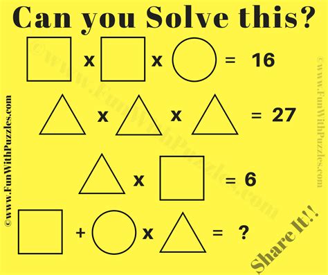 Math Brain Teasers For Adults