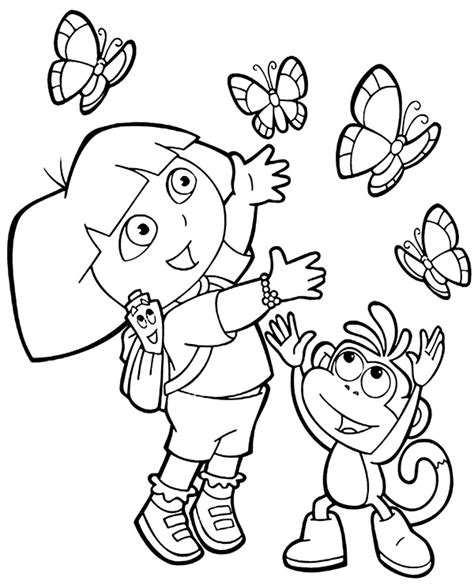 Boots From Dora Coloring Pages Coloring Pages